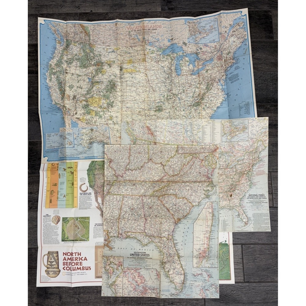 National Geographic Maps US Vacationlands Indians of N America National Parks